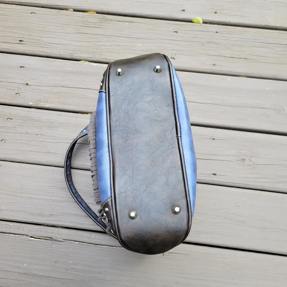 Trinity‎ Ranch Periwinkle Leatherette CCW Conseal Carry Boho Western Fringe Bag